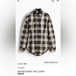 Sold Out H&M A/W 2025 - Defined Waist Twill Shirt